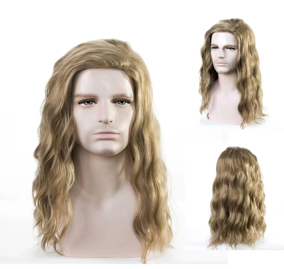 Men's Long Brown Wavy Synthetic Wig Heat Resistant Fiber For Male Party Cosplay Use Machine Made Wig
Men's Long Brown Wavy Synthetic Wig Heat Resistant Fiber For Male Party Cosplay Use Machine Made Wig