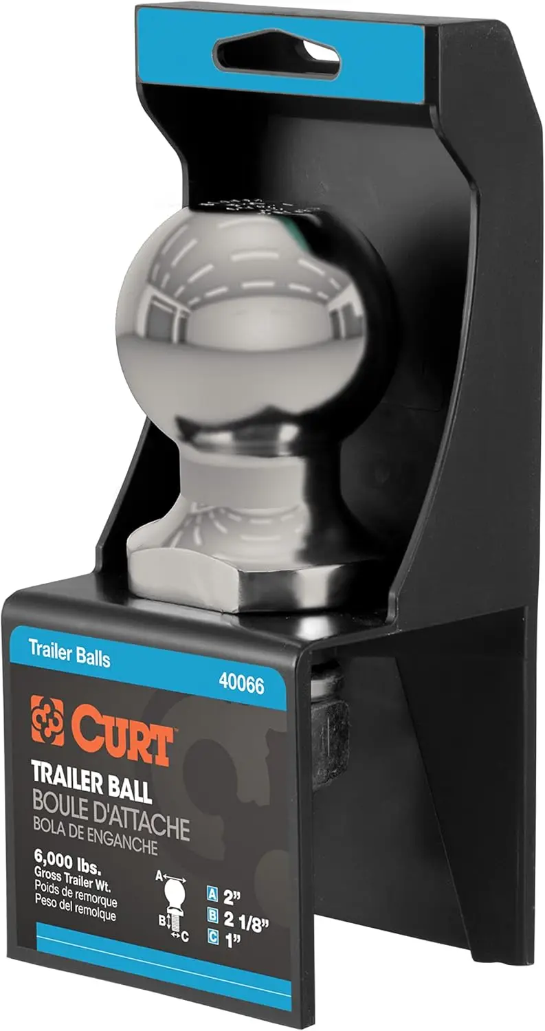 2 in. Stainless Steel Trailer Ball, 6000 lbs GTW, Fine Threads for Secure Mounting, Rust Resistant
2 in. Stainless Steel Trailer Ball, 6000 lbs GTW, Fine Threads for Secure Mounting, Rust Resistant