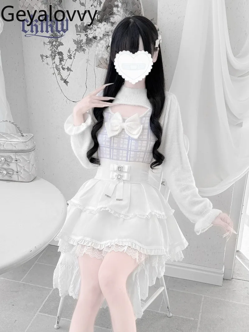 Butterfly Knot Plaid Mink Velvet Sweater Japanese Style Autumn New Sweet Cute Girls Versatile Long Sleeve Knitted Pullover
Butterfly Knot Plaid Mink Velvet Sweater Japanese Style Autumn New Sweet Cute Girls Versatile Long Sleeve Knitted Pullover