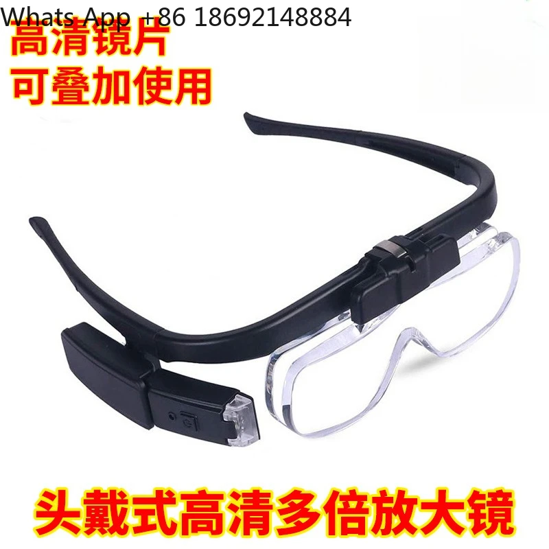 High-definition digital head-mounted magnifier with stackable lenses, led light, for electronic motherboard inspection andrepair
High-definition digital head-mounted magnifier with stackable lenses, led light, for electronic motherboard inspection andrepair