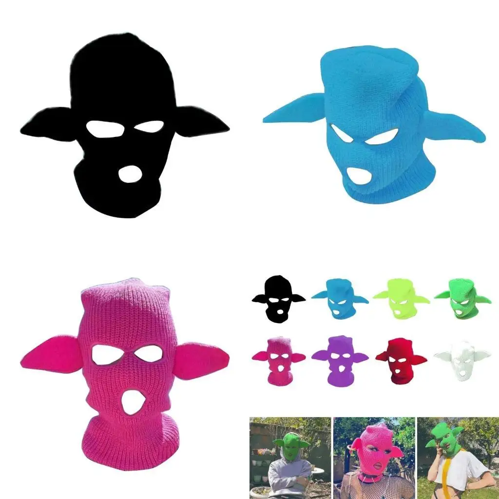 R1WE Вязаная шапка-балаклава для взрослых, новинка, шапка-бини с забавными ушками, модная зимняя шапка
R1WE Вязаная шапка-балаклава для взрослых, новинка, шапка-бини с забавными ушками, модная зимняя шапка