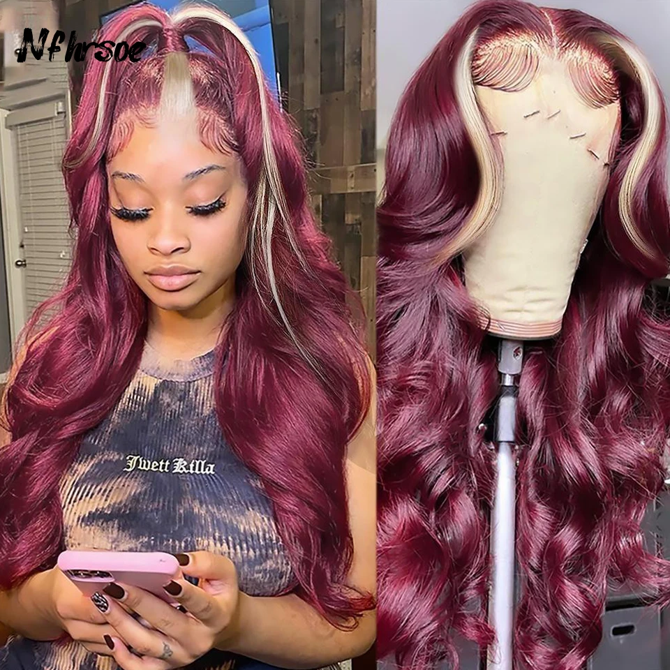Transparent 13x4 HD Lace Frontal Wigs Highlight 613 Purple Body Wave Brazilian Colored Human Hair Wig For Women Wear And Go
Transparent 13x4 HD Lace Frontal Wigs Highlight 613 Purple Body Wave Brazilian Colored Human Hair Wig For Women Wear And Go