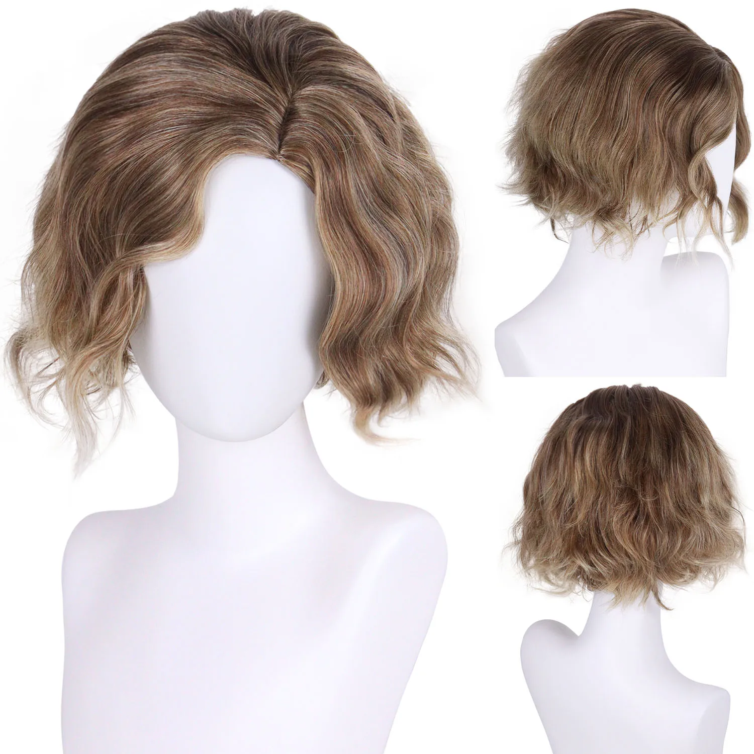 Synthetic Old Lady Replacement Wigs Daily Costume Mixed Brown Short Curly Wig for Women Natural Hairstyle Heat Resistant Fiber
Synthetic Old Lady Replacement Wigs Daily Costume Mixed Brown Short Curly Wig for Women Natural Hairstyle Heat Resistant Fiber