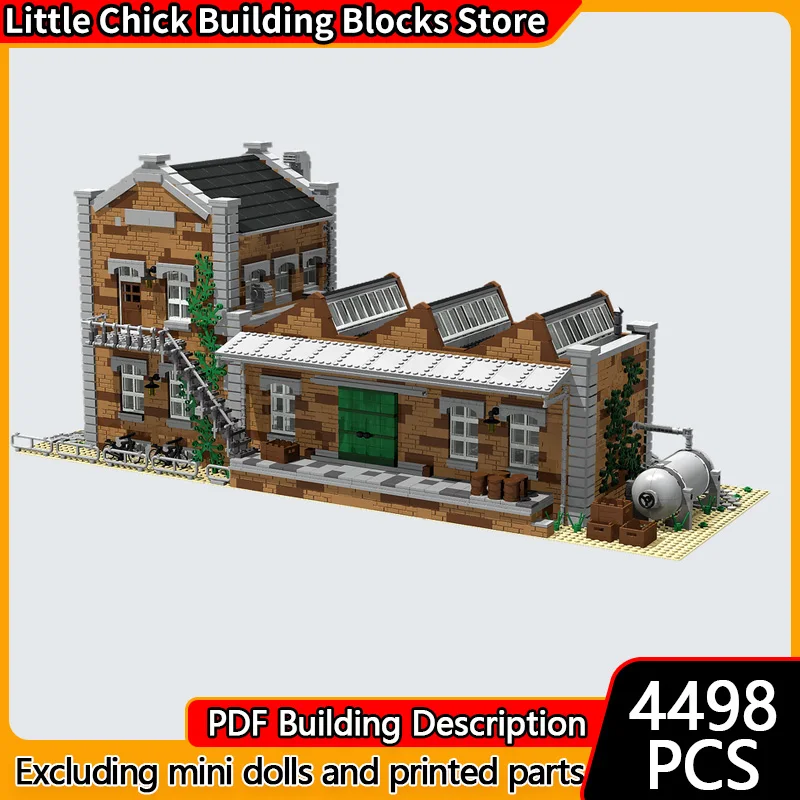 City Street View Model MOC Building Bricks Railway Shed With Office Modular Technology Children Holiday Gifts Assemble Toys Suit
City Street View Model MOC Building Bricks Railway Shed With Office Modular Technology Children Holiday Gifts Assemble Toys Suit