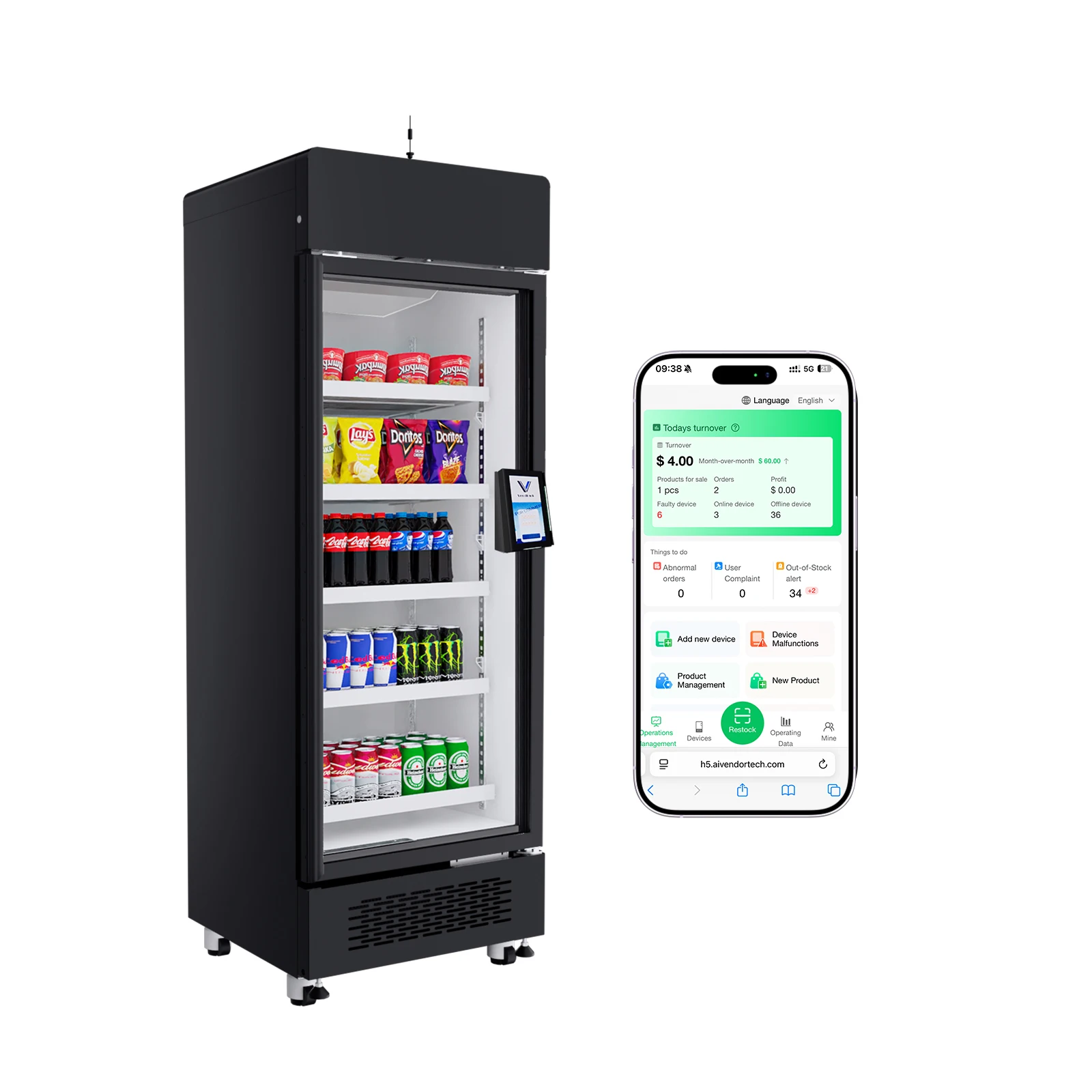 510L Smart Refrigerated Commercial Self Service Automatic Snacks and Drinks AI Vending Machine for Supermarket Retail Kiosk
510L Smart Refrigerated Commercial Self Service Automatic Snacks and Drinks AI Vending Machine for Supermarket Retail Kiosk