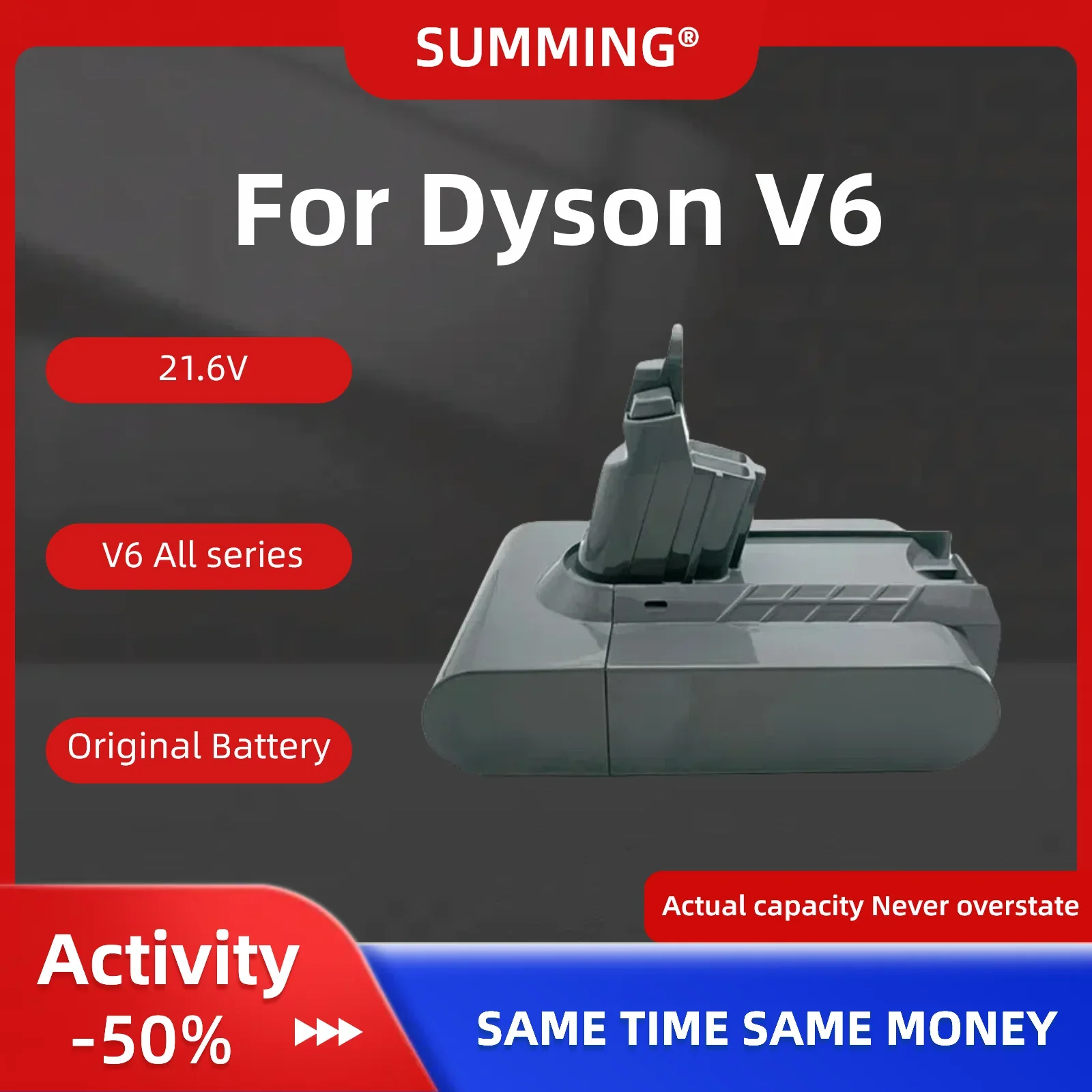 Original Li-ion Battery for Dyson V6 21.6V 12800 mAh Vacuum Cleaner DC58 DC59 DC62 650 770 880SV03 SV04 SV05 S06 SV07 SV09
Original Li-ion Battery for Dyson V6 21.6V 12800 mAh Vacuum Cleaner DC58 DC59 DC62 650 770 880SV03 SV04 SV05 S06 SV07 SV09