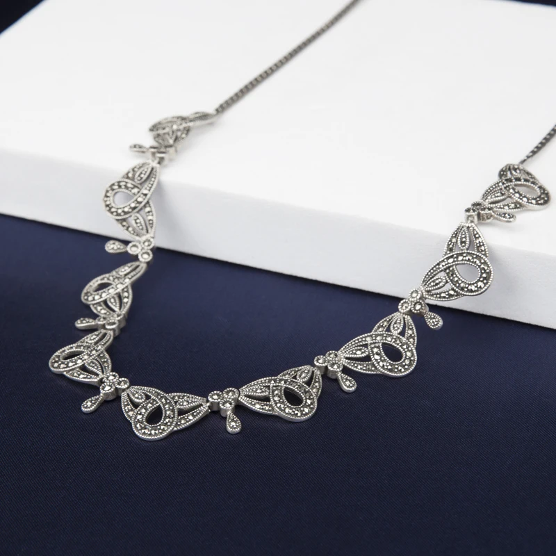 YYSUNNY Vintage Women Necklace 925 Sterling Silver Inlaid Marcasite Luxury Party Wedding Engagement Jewelry
YYSUNNY Vintage Women Necklace 925 Sterling Silver Inlaid Marcasite Luxury Party Wedding Engagement Jewelry