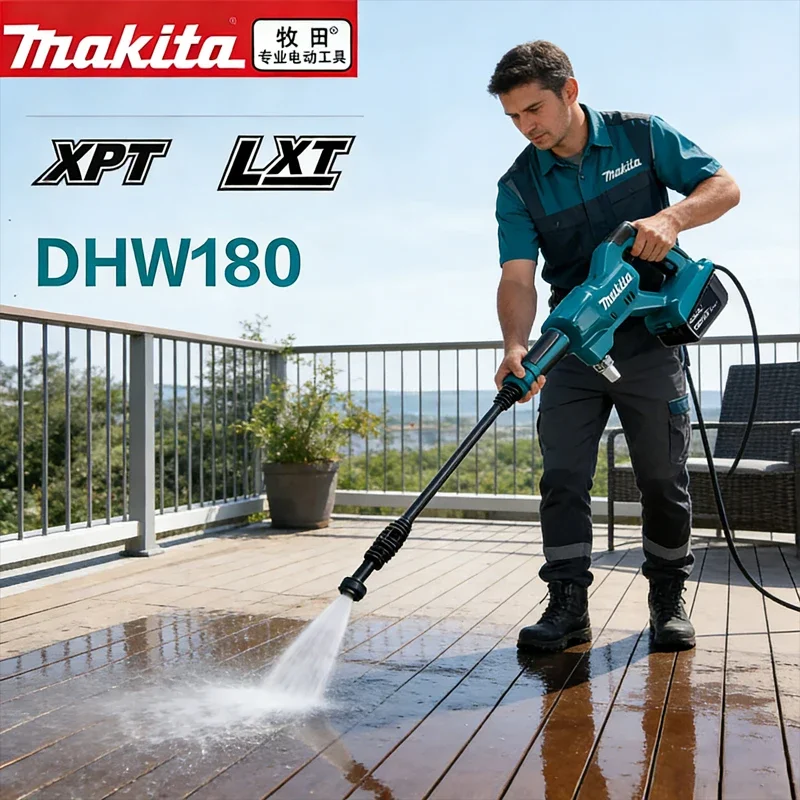 Makita DHW180 cleaning machine lithium battery 18V car wash gun outdoor portable high-pressure water gun has five spraying modes
Makita DHW180 cleaning machine lithium battery 18V car wash gun outdoor portable high-pressure water gun has five spraying modes