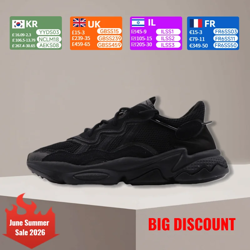 adidas Originals Ozweego Black Knight Retro Durable Versatile Low-Top Dad Shoes Unisex All-Black Colorway EE6999
adidas Originals Ozweego Black Knight Retro Durable Versatile Low-Top Dad Shoes Unisex All-Black Colorway EE6999