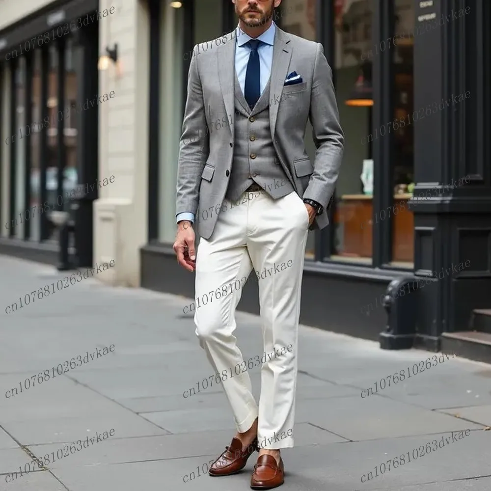 New 2 Colors Formal Occasions Men Suit Wedding Party Prom Groom Groomsman Business Male Tuxedos 3 Piece Set Jacket Vest Pants 04 
New 2 Colors Formal Occasions Men Suit Wedding Party Prom Groom Groomsman Business Male Tuxedos 3 Piece Set Jacket Vest Pants 04