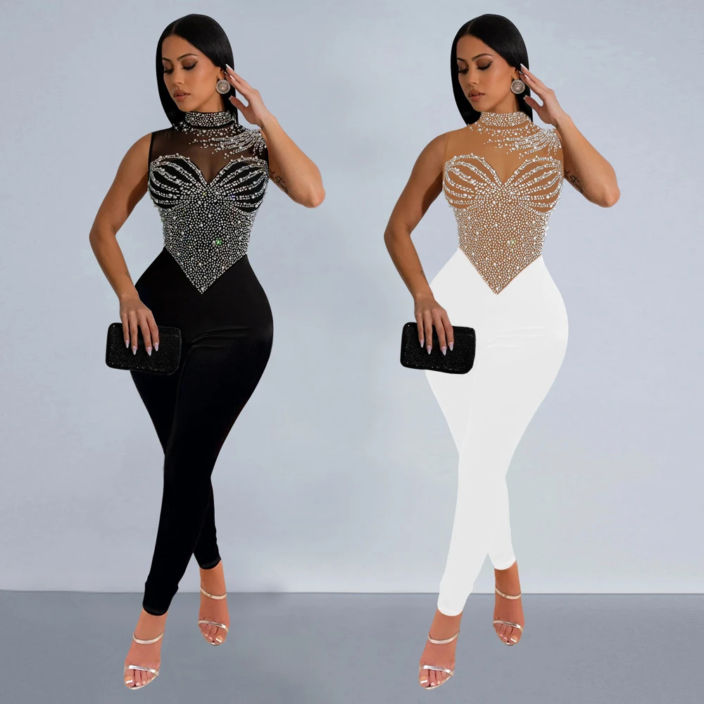 Жемчужные комбинезоны со стразами для женщин: сексуальный прозрачный комбинезон без рукавов из сетки, облегающий, цельный, для вечеринок и дней рождения, новинка 2026 года
Жемчужные комбинезоны со стразами для женщин: сексуальный прозрачный комбинезон без рукавов из сетки, облегающий, цельный, для вечеринок и дней рождения, новинка 2026 года
