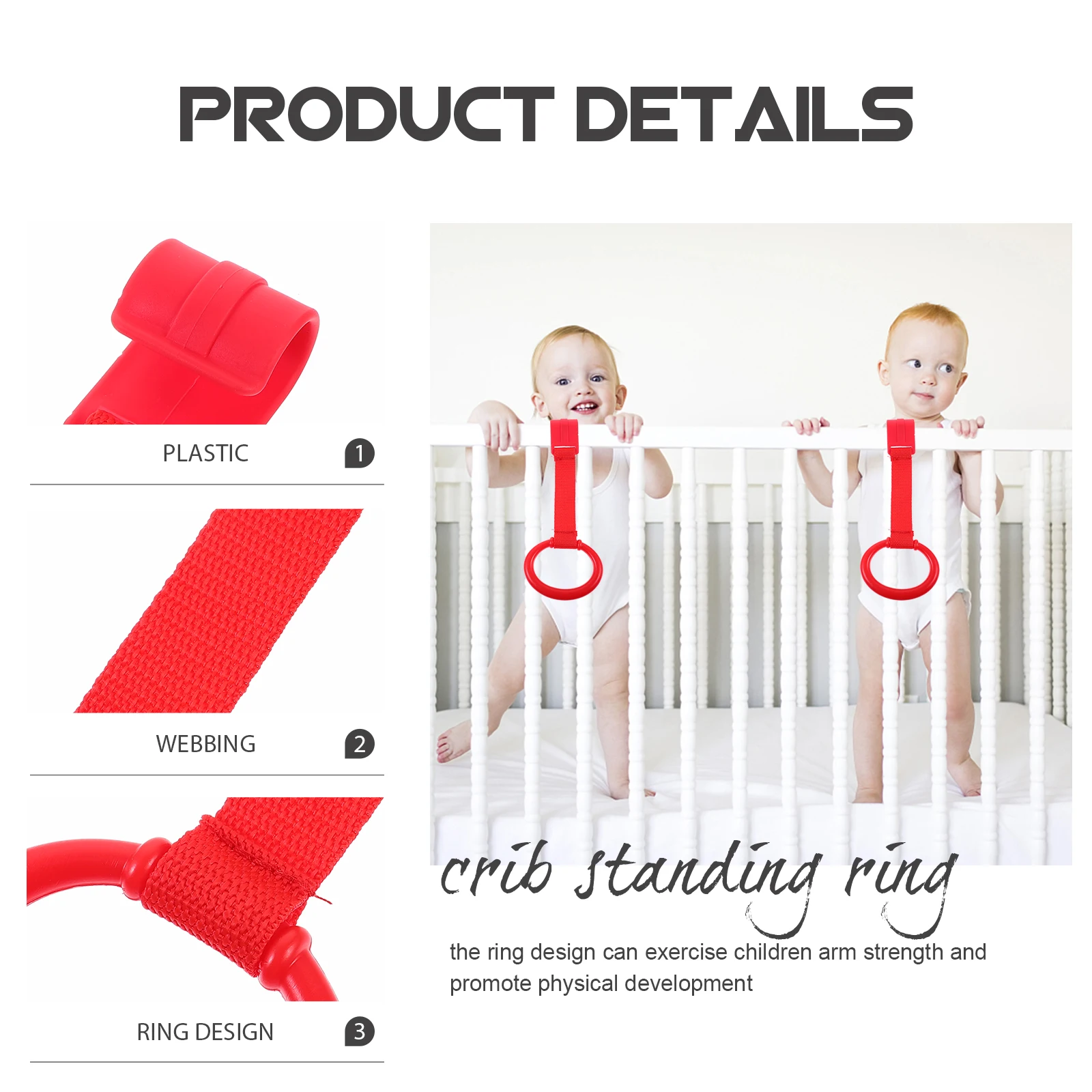 2 шт., детские тянущие кольца, подвесная кроватка, вспомогательный инструмент для ходьбы для малышей, обучающий стоячий силовой тренировочный инструмент, легкая портативная игра
2 шт., детские тянущие кольца, подвесная кроватка, вспомогательный инструмент для ходьбы для малышей, обучающий стоячий силовой тренировочный инструмент, легкая портативная игра