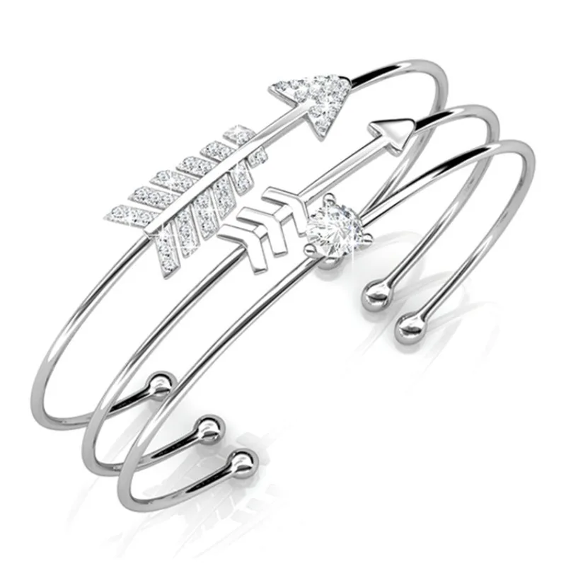 Daisini Кристаллы от Swarovski Arrow Shape Модная очаровательная цепочка с когтями Регулируемая расширяемая манжета Проволочный браслет Женский комплект
Daisini Кристаллы от Swarovski Arrow Shape Модная очаровательная цепочка с когтями Регулируемая расширяемая манжета Проволочный браслет Женский комплект