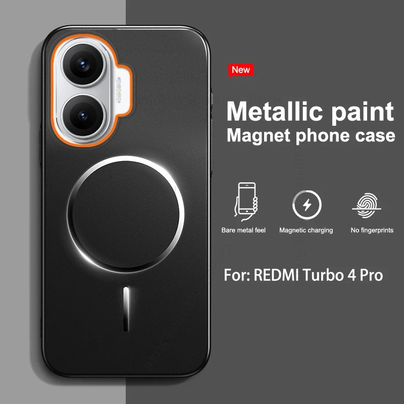 Metallic Paint Magnetic Phone Case For Redmi Turbo 4 K80 Pro Wireless Charger For Magsafe Hard PC Cover For Poco F7 Ultra X7 Pro
Metallic Paint Magnetic Phone Case For Redmi Turbo 4 K80 Pro Wireless Charger For Magsafe Hard PC Cover For Poco F7 Ultra X7 Pro