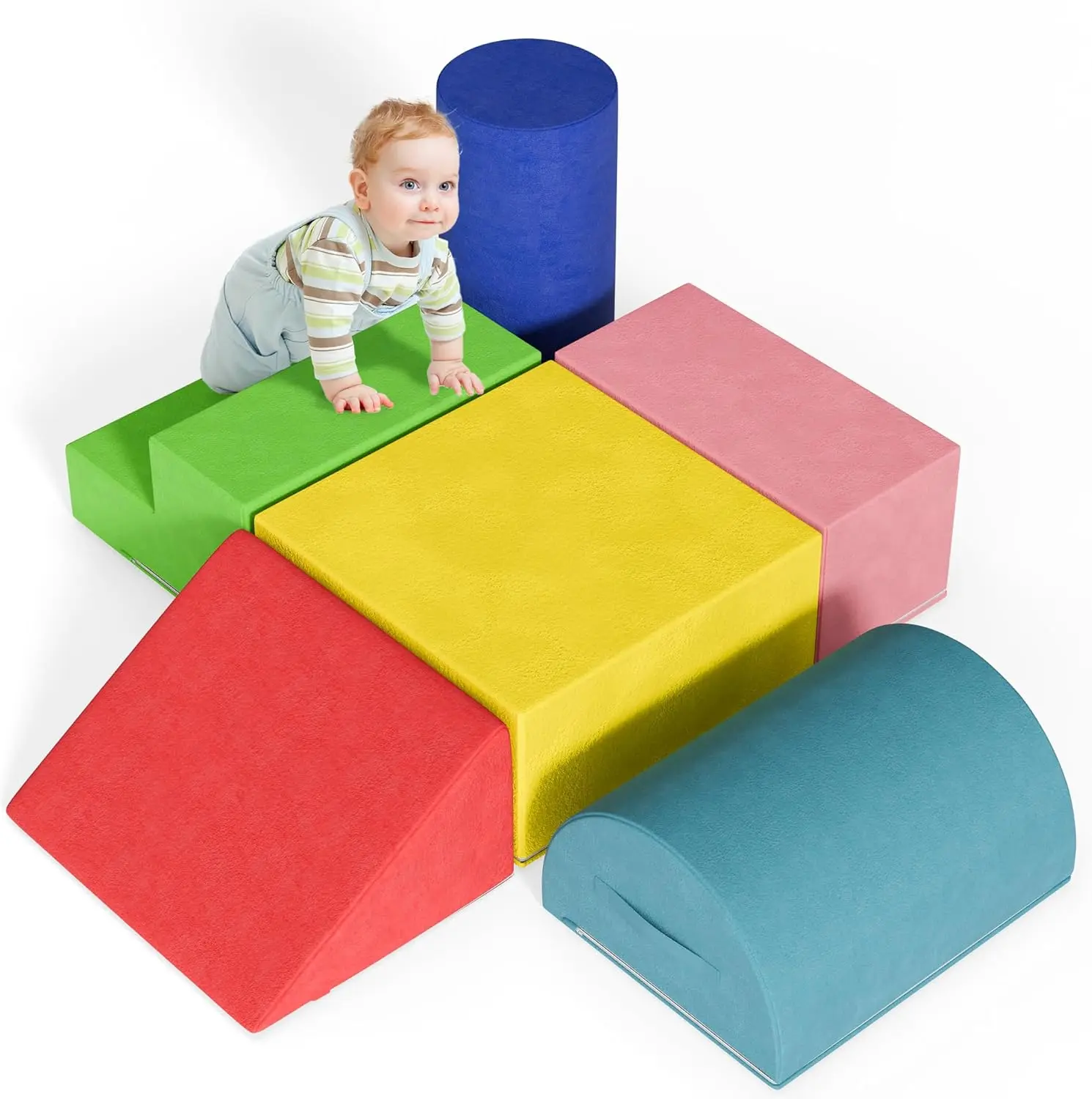 6 Pcs Baby Climbing Blocks,Foam Climbing Blocks for Toddlers 30D Ultra High Density,Climb and Crawl Foam Play Set with Handle,Mo
6 Pcs Baby Climbing Blocks,Foam Climbing Blocks for Toddlers 30D Ultra High Density,Climb and Crawl Foam Play Set with Handle,Mo