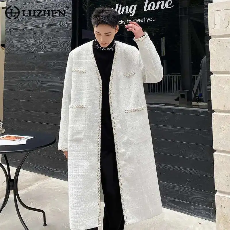 LUZHEN 2025 Stylish Elegant Long Coat Cardigan Loose Splicing Edge Tweed Fleece Men's Trendy Design Casual Windbreaker LZ5367
LUZHEN 2025 Stylish Elegant Long Coat Cardigan Loose Splicing Edge Tweed Fleece Men's Trendy Design Casual Windbreaker LZ5367