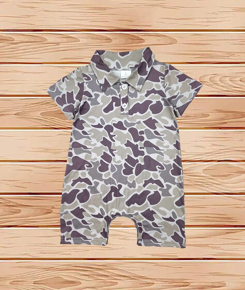 4.17 Wholesale western boutique onesies Newborn toddler Baby Infant Boys Short Sleeves Dark Gray Camo Button Rompers
4.17 Wholesale western boutique onesies Newborn toddler Baby Infant Boys Short Sleeves Dark Gray Camo Button Rompers
