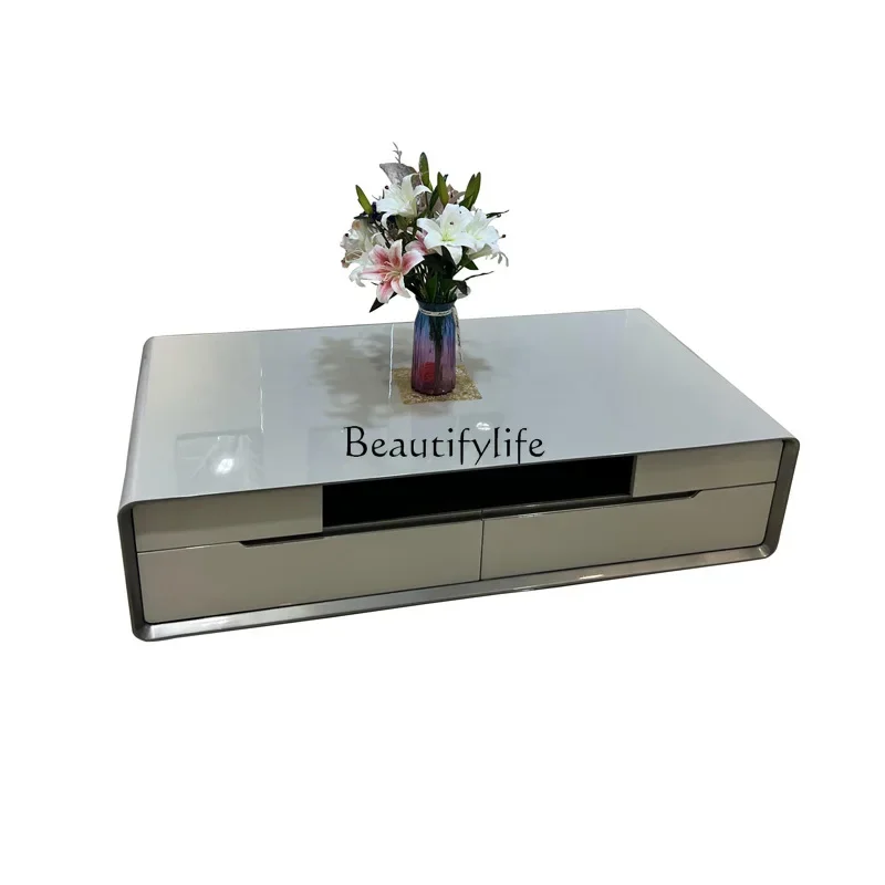 Italian light luxury solid wood coffee table living room high-end tea table
Italian light luxury solid wood coffee table living room high-end tea table