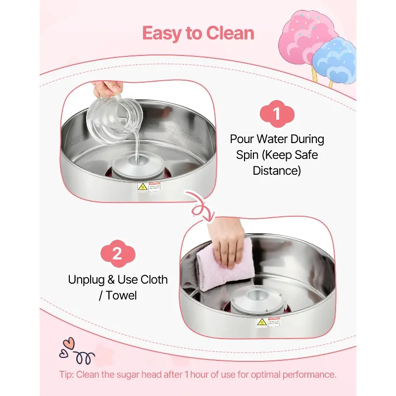 【Premium】SucceBuy Cotton Candy hine Commercial 1000W Electric Candy Floss Maker Easy Use with 15 inch Stainless Steel Bowl for
【Premium】SucceBuy Cotton Candy hine Commercial 1000W Electric Candy Floss Maker Easy Use with 15 inch Stainless Steel Bowl for
