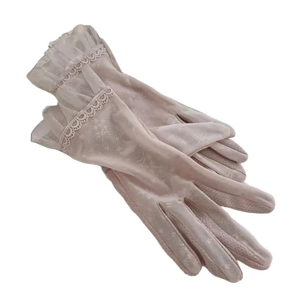 Sweet Mesh Lace Gloves Sunscreen Touch Screen Ice Silk Gloves Sun Protection Short Women Gloves Girl
Sweet Mesh Lace Gloves Sunscreen Touch Screen Ice Silk Gloves Sun Protection Short Women Gloves Girl