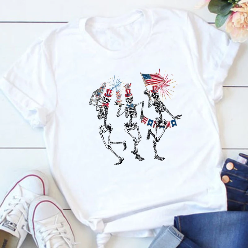 Fourth of July Skellies Graphic Tee 4th of July Shirts Skeletons American Flag Shirt Red White Blue Top Stars and Stripes Shirt
Fourth of July Skellies Graphic Tee 4th of July Shirts Skeletons American Flag Shirt Red White Blue Top Stars and Stripes Shirt