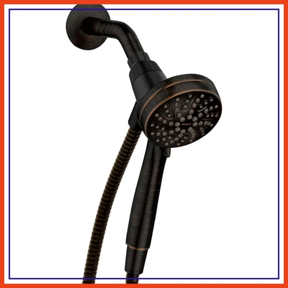 Mediterranean Bronze 3.5-Inch Six-Function Handheld Showerhead with Magnetic Docking System, 60-Inch Hose
Mediterranean Bronze 3.5-Inch Six-Function Handheld Showerhead with Magnetic Docking System, 60-Inch Hose