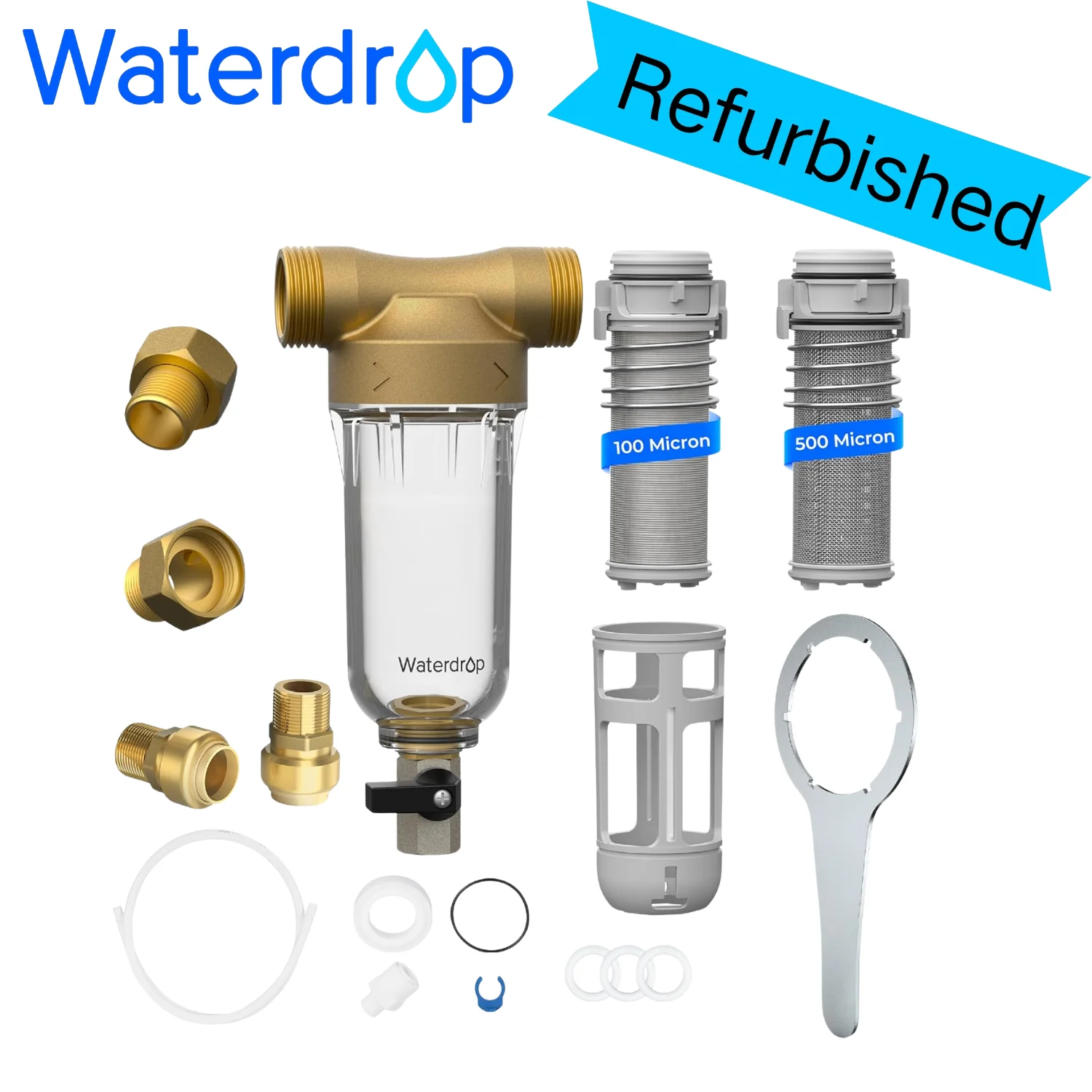 Waterdrop Spin Down Sediment Filter, Backwash Whole House Water Filter System for City/Well Water(Refurbished)
Waterdrop Spin Down Sediment Filter, Backwash Whole House Water Filter System for City/Well Water(Refurbished)