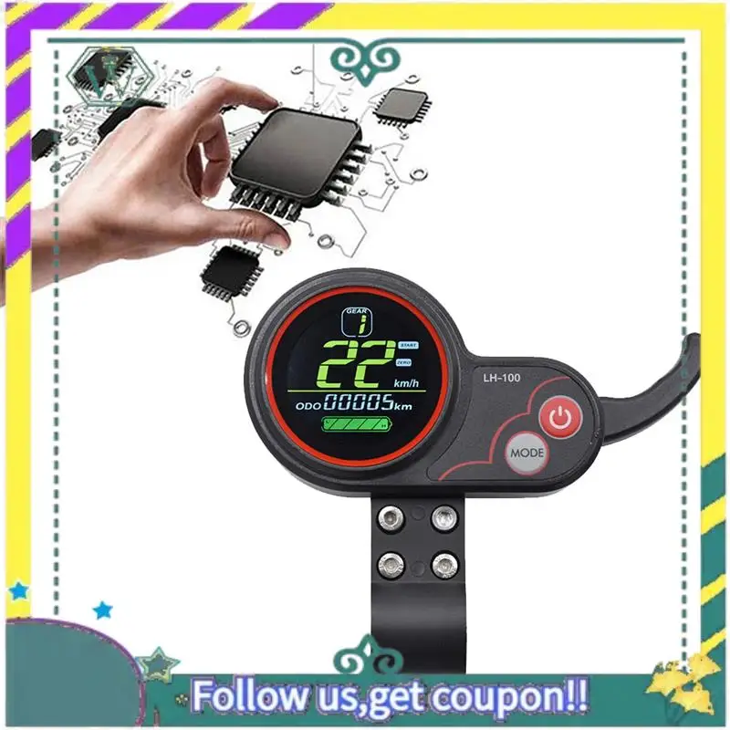 Upgraded LH100 LCD Display Dashboard Throttle Meter 24V-60V For Kugoo Electric Scooter Ebike LCD Display Speedometer Accessories
Upgraded LH100 LCD Display Dashboard Throttle Meter 24V-60V For Kugoo Electric Scooter Ebike LCD Display Speedometer Accessories