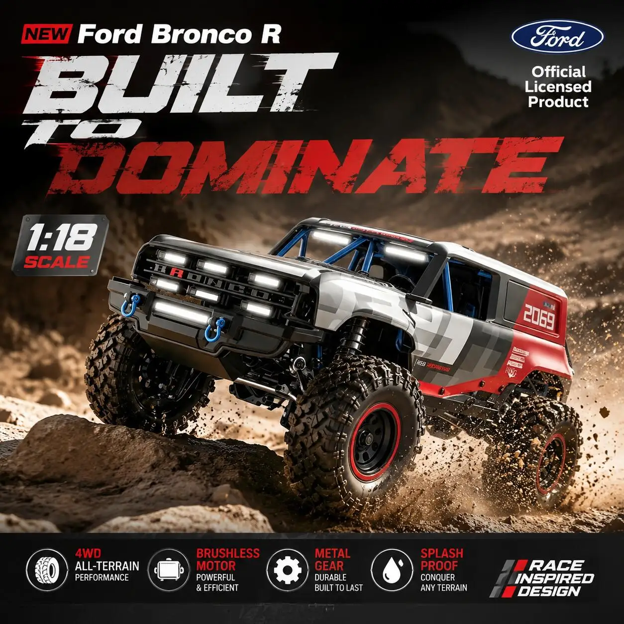 Hot Sale MJX H18P RC Remote Control Car Bronco 1/18 Scale Brushless 4WD Off Road Climbing Crawler ABS Hard Shell For Adult Hobby
Hot Sale MJX H18P RC Remote Control Car Bronco 1/18 Scale Brushless 4WD Off Road Climbing Crawler ABS Hard Shell For Adult Hobby