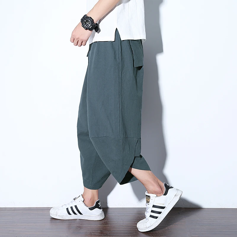 2025 Summer Calf Length Pants Men Casual Loose Chinese Style Elastic Waist Cotton Linen Pant Man
2025 Summer Calf Length Pants Men Casual Loose Chinese Style Elastic Waist Cotton Linen Pant Man