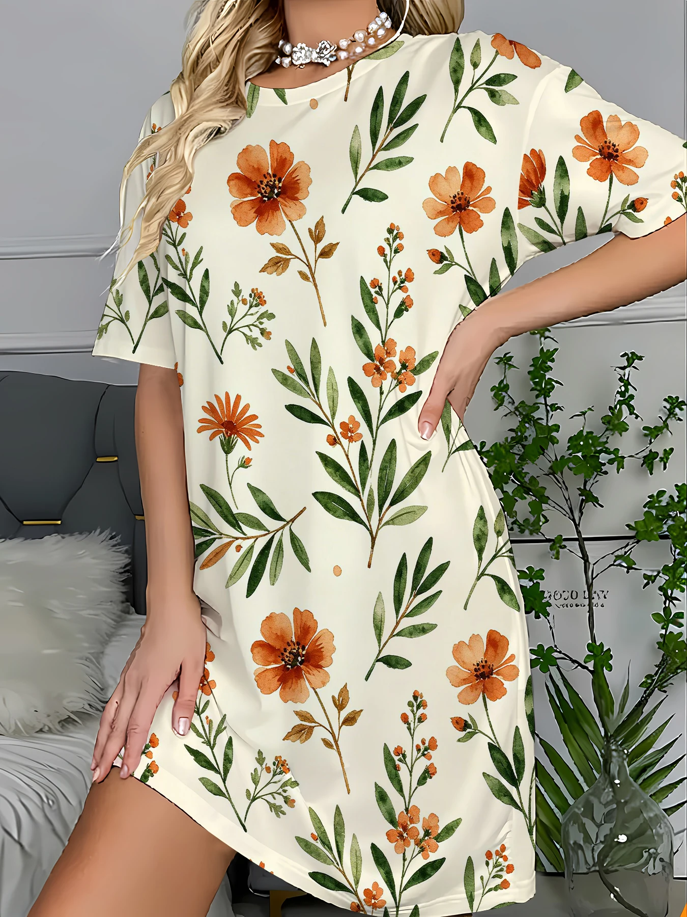 Y2K Graphic Print Sleep T-Shirt Dress Women Polyester Knit Nightgown
Y2K Graphic Print Sleep T-Shirt Dress Women Polyester Knit Nightgown