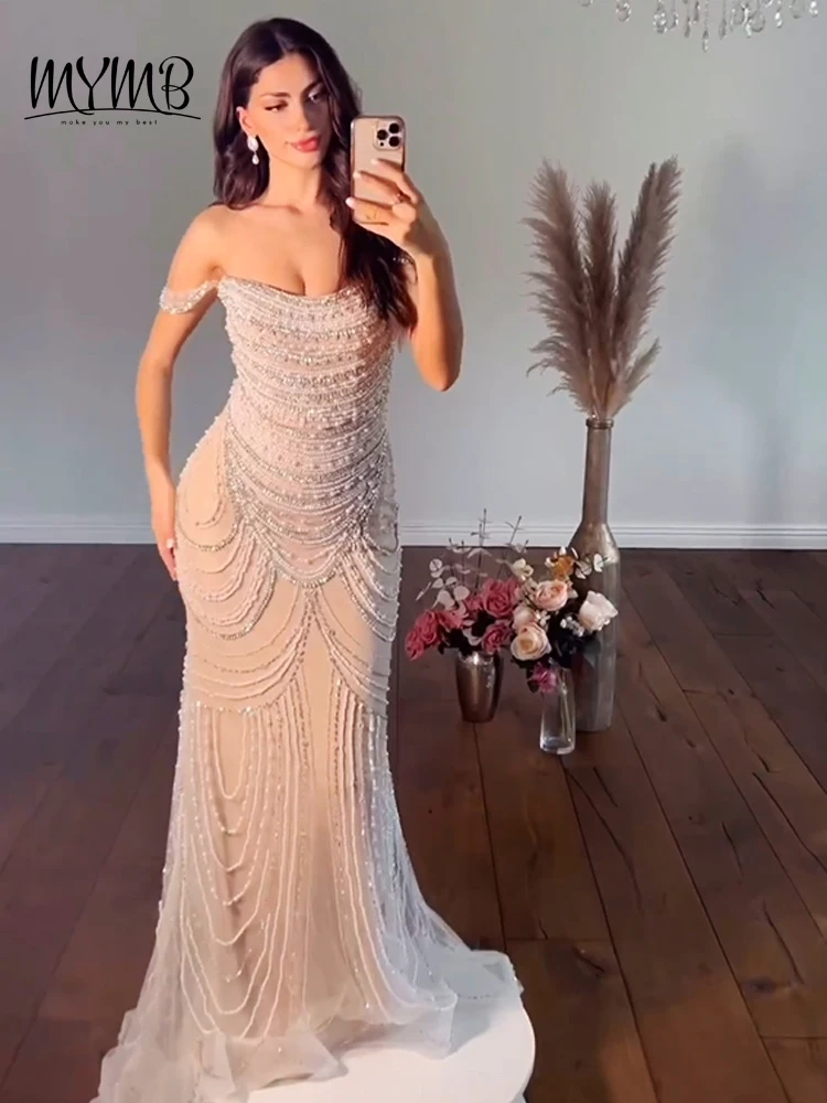 MYMB Stunning Crystal Arabic Mermaid Prom Party Dress for Formal Occasion Arabic Luxury Off Shoulder Beaded Women Evening Gowns
MYMB Stunning Crystal Arabic Mermaid Prom Party Dress for Formal Occasion Arabic Luxury Off Shoulder Beaded Women Evening Gowns