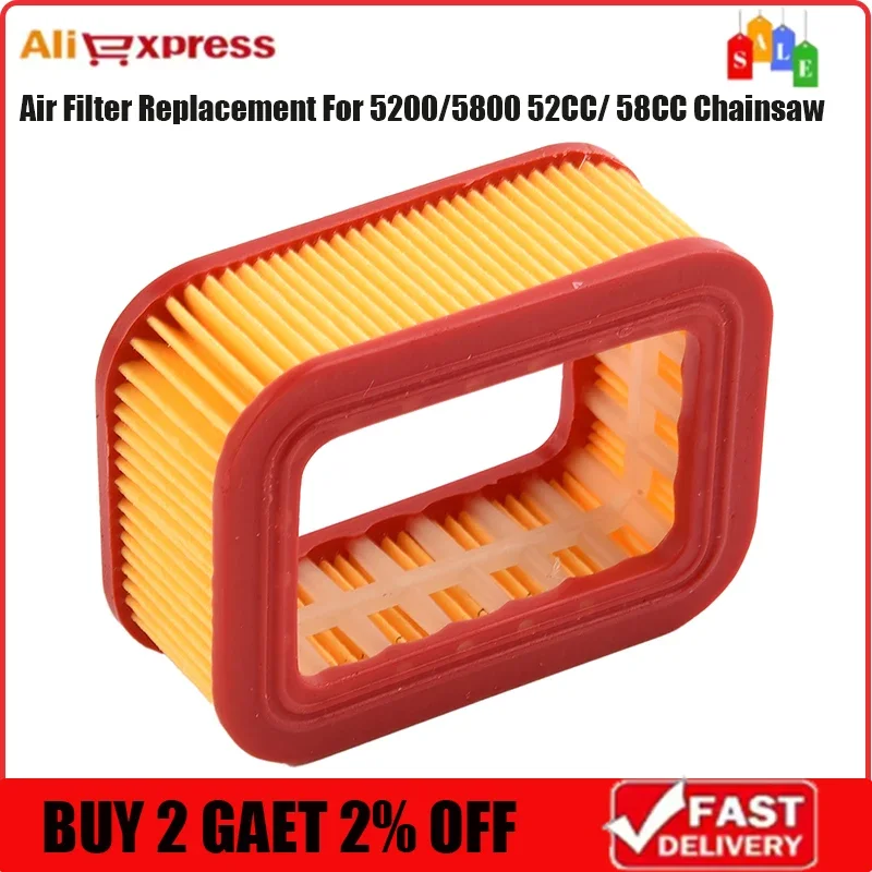 new Chainsaw Air Filter Replacement part Plastic Paper Air Filter Parts For 5200 5800 52/58CC Chainsaws Garden Tool Accessories
new Chainsaw Air Filter Replacement part Plastic Paper Air Filter Parts For 5200 5800 52/58CC Chainsaws Garden Tool Accessories