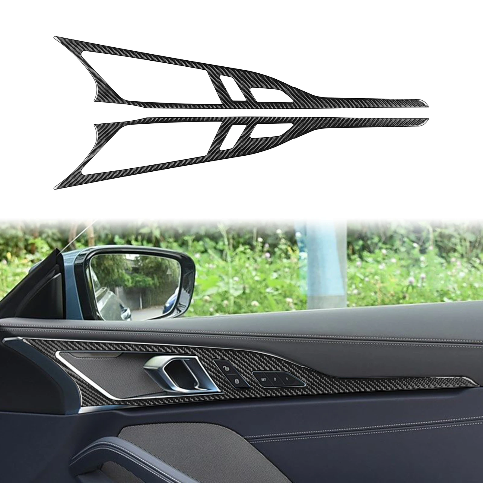 For BMW 8 Series G14 G15 G16 2019-2023 Carbon Fiber Inner door handle Cover Trim Sticker Car Accessories
For BMW 8 Series G14 G15 G16 2019-2023 Carbon Fiber Inner door handle Cover Trim Sticker Car Accessories
