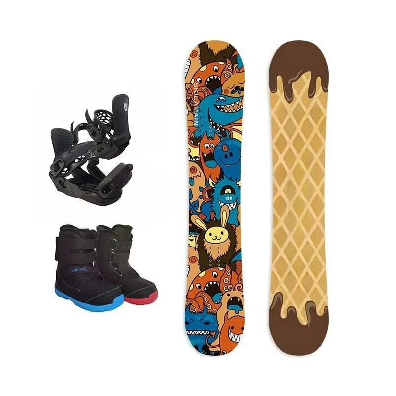 Quick Release Bindings Men's All-mountain Kids Poplar Wood Core Snowboard Set for Carving
Quick Release Bindings Men's All-mountain Kids Poplar Wood Core Snowboard Set for Carving