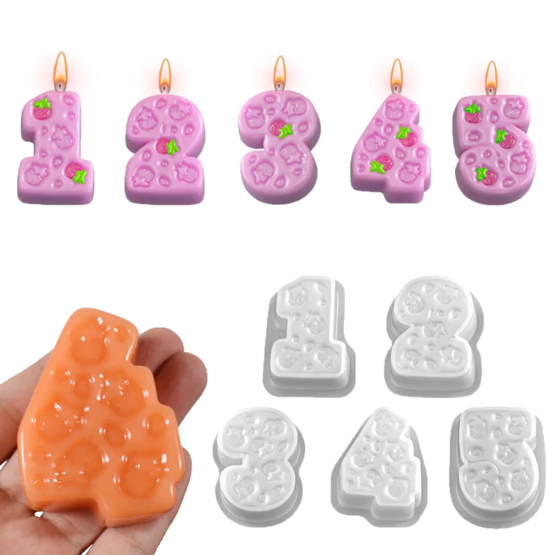 Силиконовая форма для свечей с арабскими цифрами и клубничным узором, 3D, орнаментом, свечами ручной работы, украшение на день рождения
Силиконовая форма для свечей с арабскими цифрами и клубничным узором, 3D, орнаментом, свечами ручной работы, украшение на день рождения