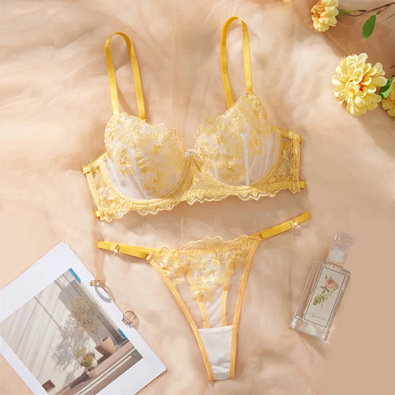 Fancy Lingeries Sexy Hot See Through Bra Panties Sets Women's Ethical Underwear Sissy Erotic Lingerie Embroidery Mesh Underwear 
Fancy Lingeries Sexy Hot See Through Bra Panties Sets Women's Ethical Underwear Sissy Erotic Lingerie Embroidery Mesh Underwear