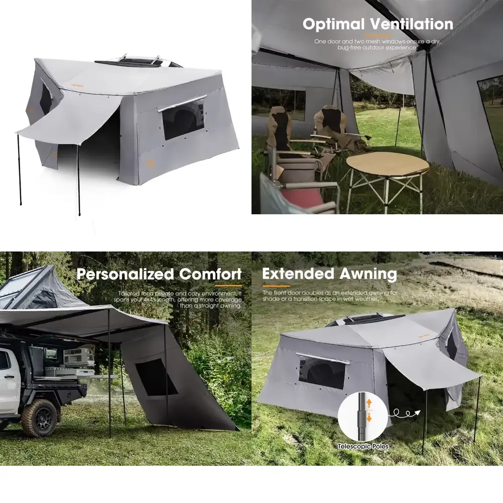SAN HIMA 4x4 180 Degree Car Side Awning Freestanding Waterproof Free-standing Awning with Side Wall
SAN HIMA 4x4 180 Degree Car Side Awning Freestanding Waterproof Free-standing Awning with Side Wall