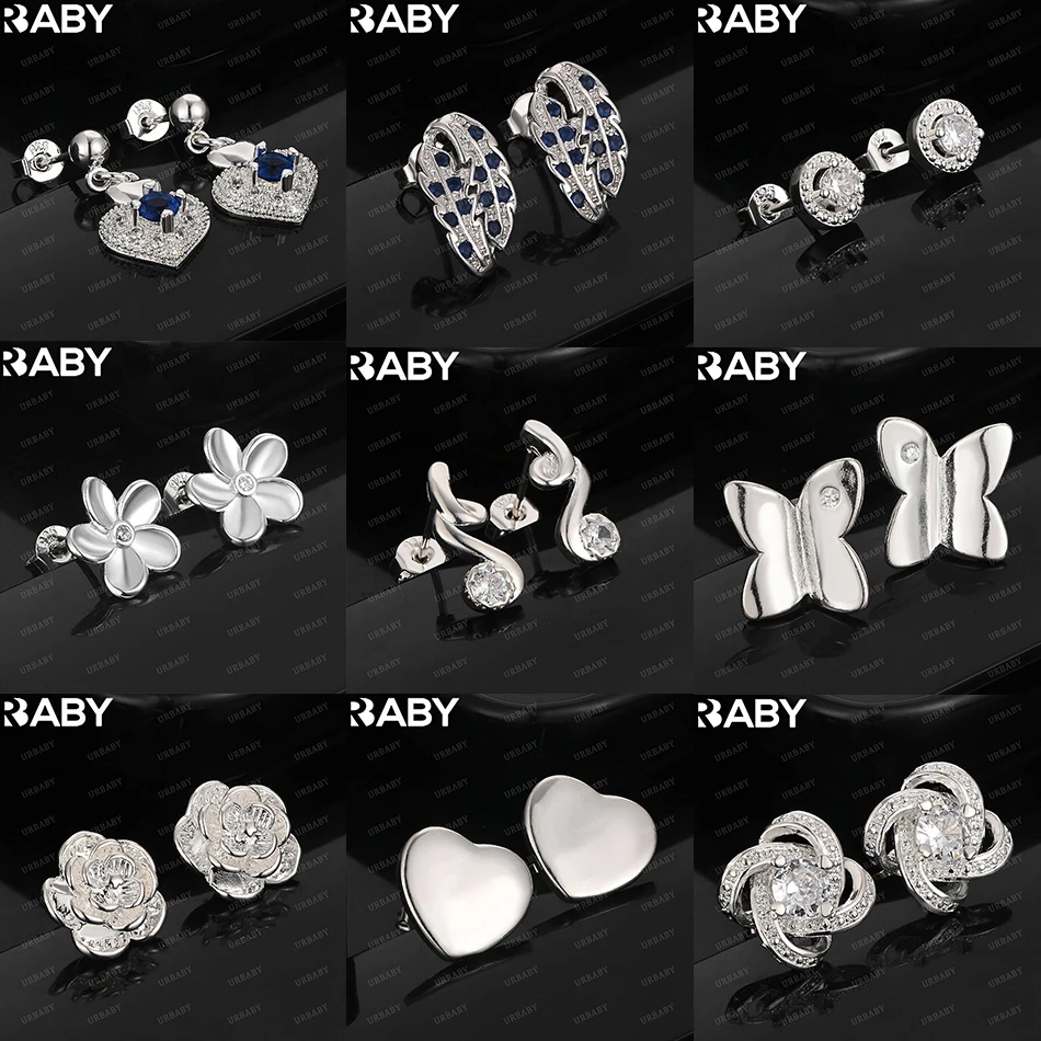 URBABY 925 Sterling Silver Design Earrings Stud Earrings For Women Anniversary Gift Popular Wild Fashion Romantic Jewelry
URBABY 925 Sterling Silver Design Earrings Stud Earrings For Women Anniversary Gift Popular Wild Fashion Romantic Jewelry