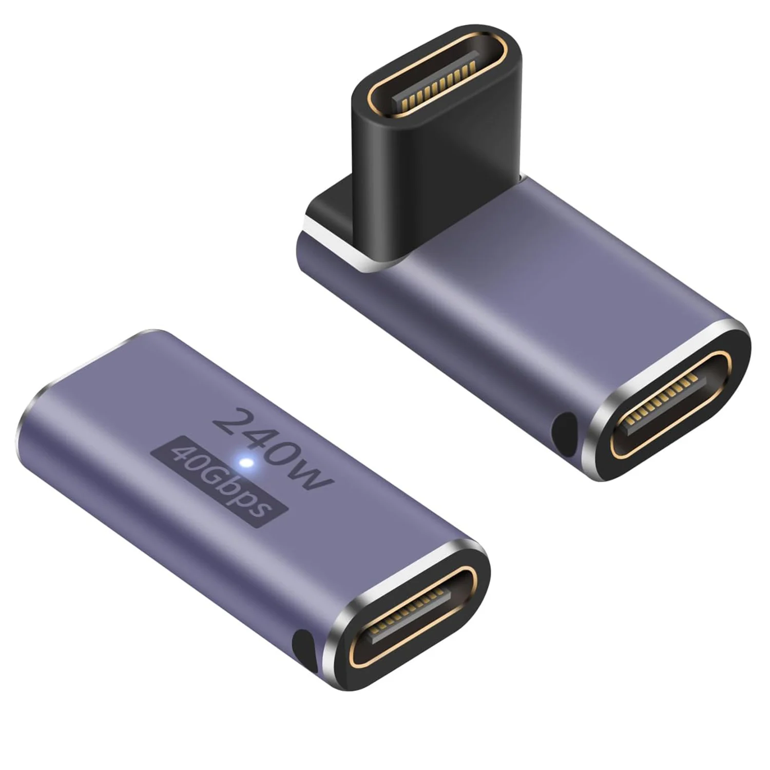 2pcs 240W USB C 4.0 Female to Female 90 Degree Angle Coupler Extender Adapter Connector 40Gbps Fast Charging 8K Video Output
2pcs 240W USB C 4.0 Female to Female 90 Degree Angle Coupler Extender Adapter Connector 40Gbps Fast Charging 8K Video Output