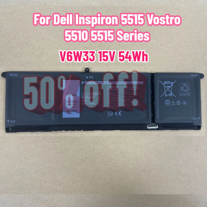 V6W33 15V 54Wh Laptop Battery for Dell Inspiron 5515 Vostro 5510 5515 Series 0WV3K8 0VKYJX G91J0 etc.
V6W33 15V 54Wh Laptop Battery for Dell Inspiron 5515 Vostro 5510 5515 Series 0WV3K8 0VKYJX G91J0 etc.