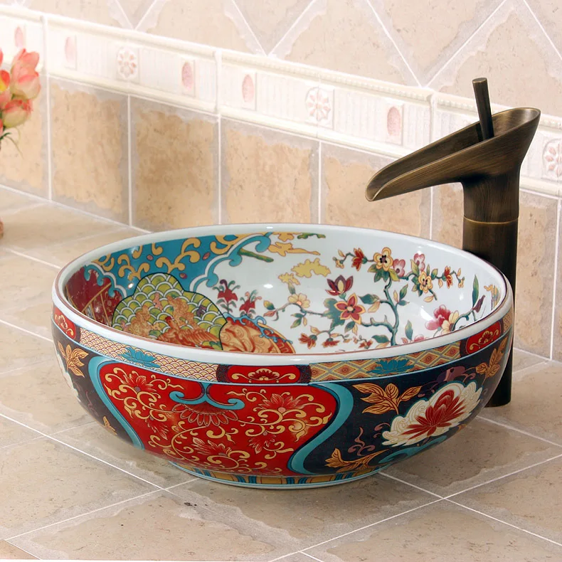 Europe Style Handmade porcelain wash basin round Shape Countertop Ceramic Bathroom Basin Bathroom Sink wash basin antique
Europe Style Handmade porcelain wash basin round Shape Countertop Ceramic Bathroom Basin Bathroom Sink wash basin antique
