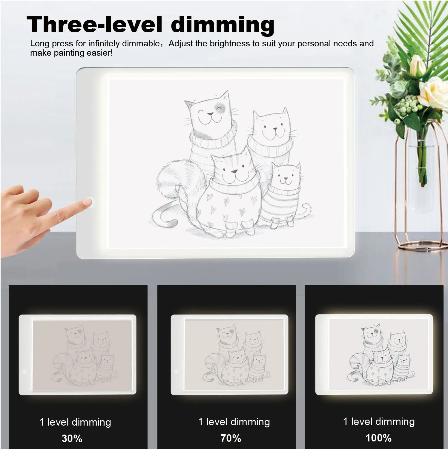 Copy table LED dimmable copy table luminous board transparent writing table anime copy drawing board sketching toolbox
Copy table LED dimmable copy table luminous board transparent writing table anime copy drawing board sketching toolbox