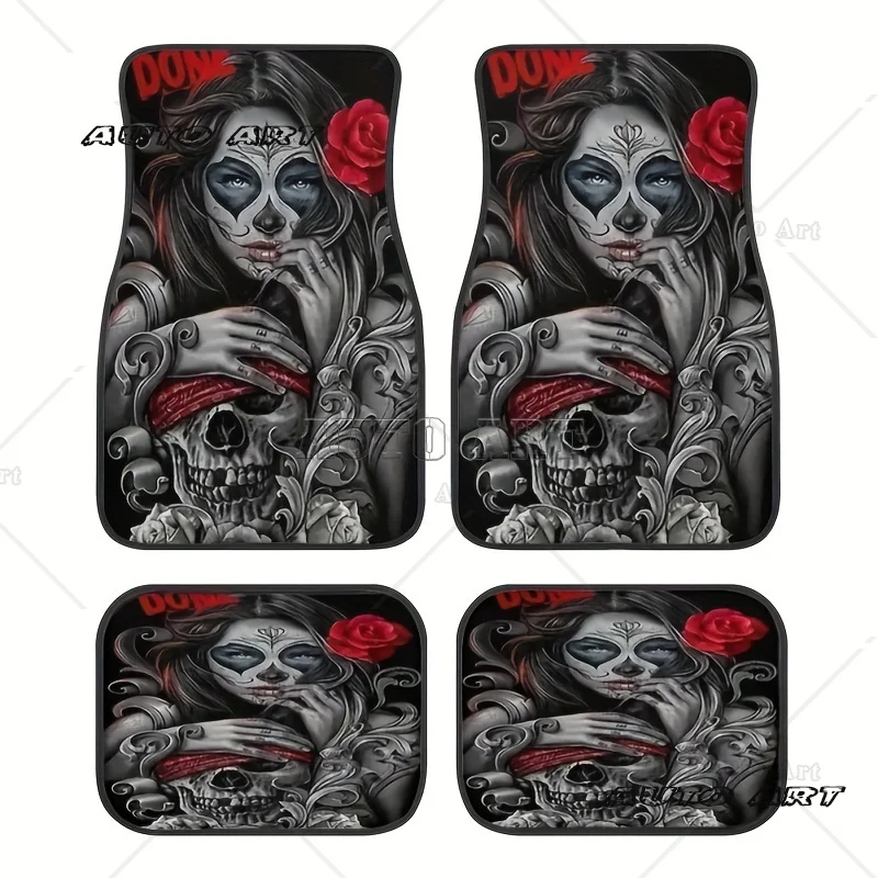 4pcs Set of Car Floor Mats with Skull Pattern Suitable for Sedans Perfect Gift for Both Men and Women
4pcs Set of Car Floor Mats with Skull Pattern Suitable for Sedans Perfect Gift for Both Men and Women