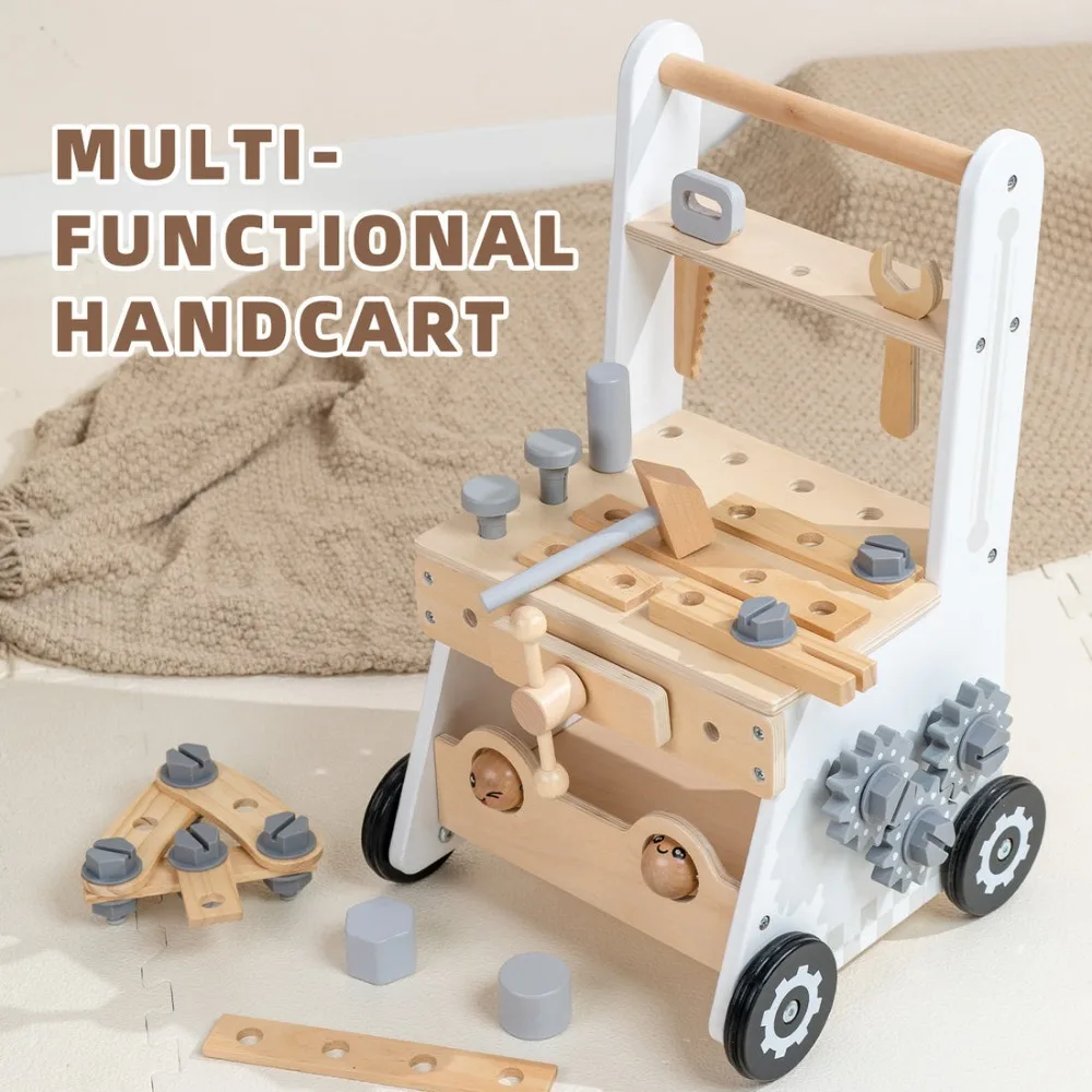 Wooden Baby Walker with Wheels Construction Tool Bench Workbench Baby Activity Center Learning Push Walker for Toddlers Toy Gift
Wooden Baby Walker with Wheels Construction Tool Bench Workbench Baby Activity Center Learning Push Walker for Toddlers Toy Gift