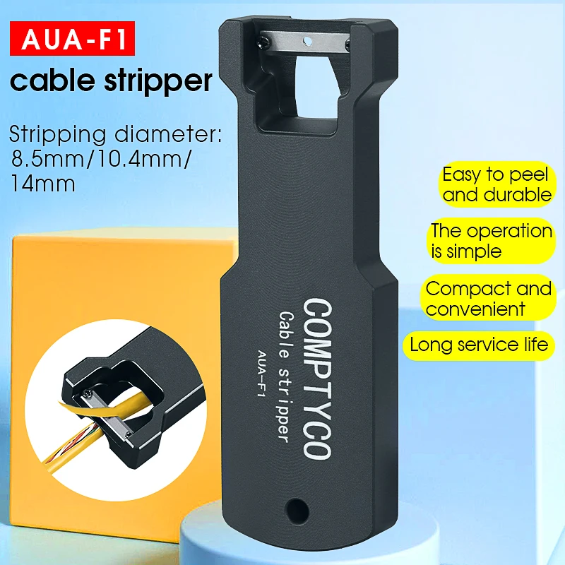 COMPTYCO AUA-F1 FTTH Инструмент для оптического волокна Продольный инструмент для зачистки оболочки кабеля Резак для оболочки 8,5 мм-14,4 мм Резак для оболочки
COMPTYCO AUA-F1 FTTH Инструмент для оптического волокна Продольный инструмент для зачистки оболочки кабеля Резак для оболочки 8,5 мм-14,4 мм Резак для оболочки