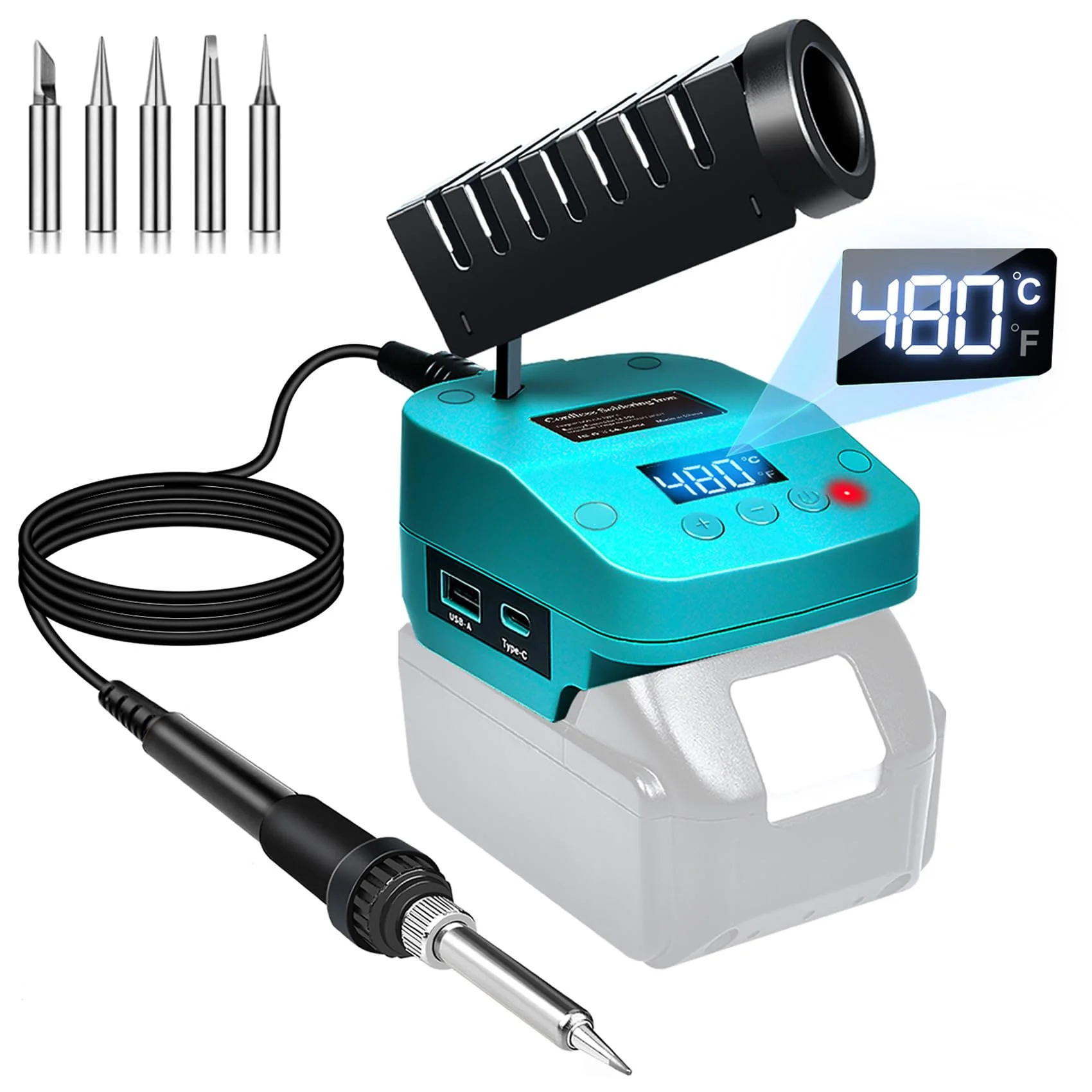 Suitable for Makita portable soldering iron soldering station USB Type-C low voltage protection Makita 18V lithium battery
Suitable for Makita portable soldering iron soldering station USB Type-C low voltage protection Makita 18V lithium battery