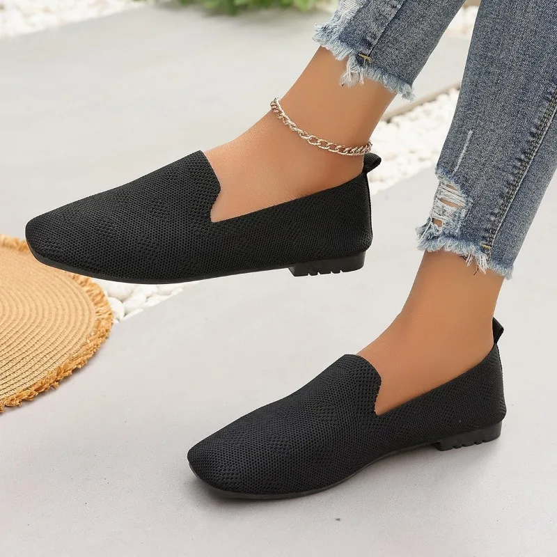 Women Stretchable Soft Bottom Knitted Flat Shoes Women Spring Shallow-mouth Casual Loafers Fashion Outdoor Women
Women Stretchable Soft Bottom Knitted Flat Shoes Women Spring Shallow-mouth Casual Loafers Fashion Outdoor Women