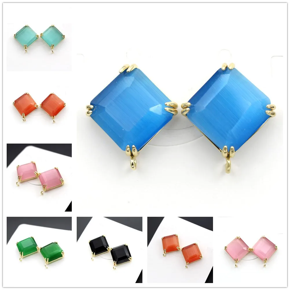 6pairs Gold Plated Square Cats Eye Stone Earrings Post with Open Loop Connectors DIY For Women Geometric Dangle Earrings
6pairs Gold Plated Square Cats Eye Stone Earrings Post with Open Loop Connectors DIY For Women Geometric Dangle Earrings