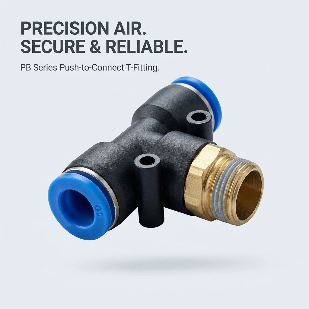 PB T-Type Pneumatic Fitting Tee, Quick Air Connector, Hose 6-12mm to 1/8 1/4 3/8 1/2 Thread Coupler, Industrial Compressor
PB T-Type Pneumatic Fitting Tee, Quick Air Connector, Hose 6-12mm to 1/8 1/4 3/8 1/2 Thread Coupler, Industrial Compressor